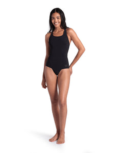 Women Arena Mesh Panels Swimsuit Vent Back