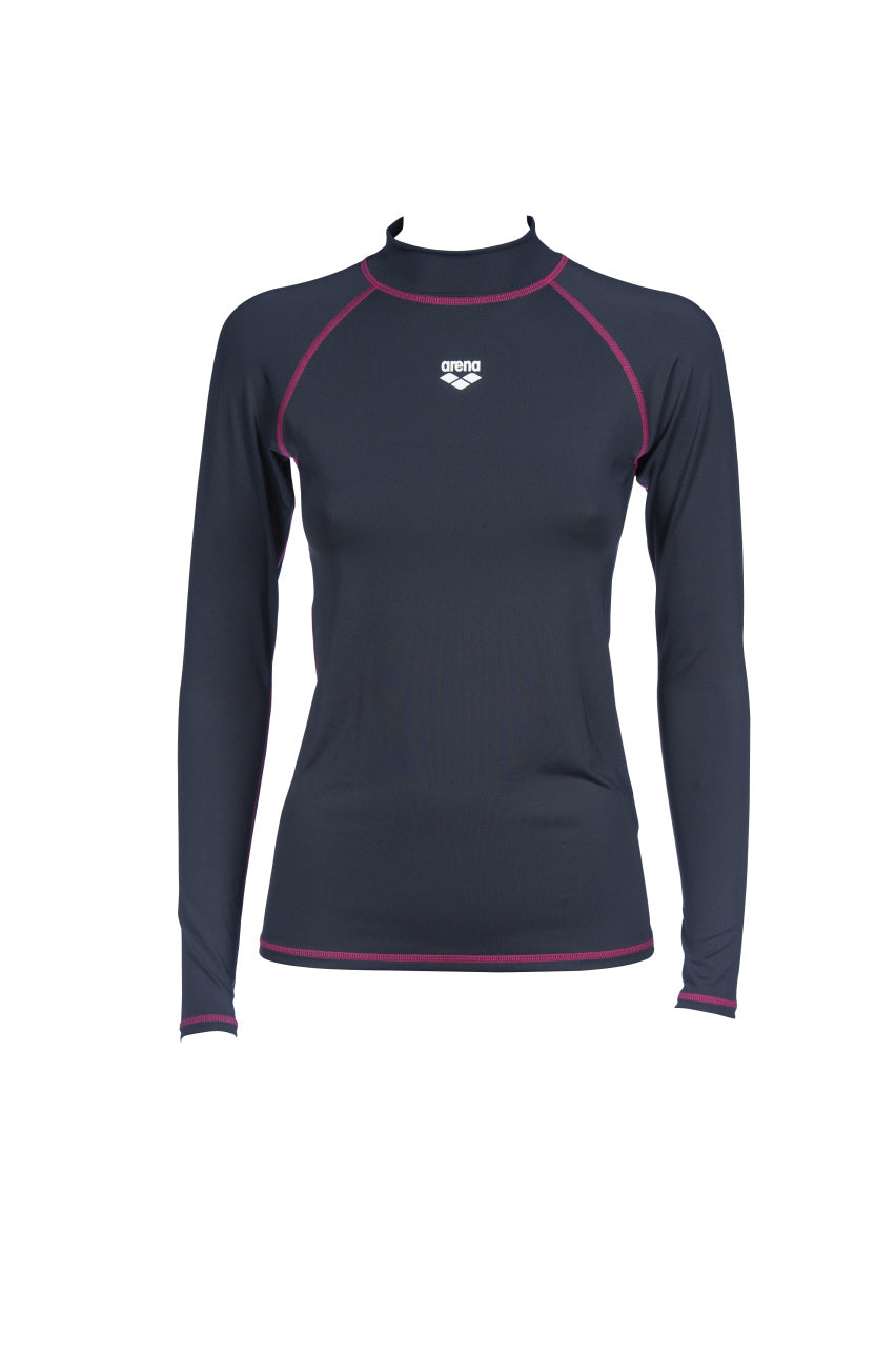 WOMEN LONG SLEEVE RASH VEST - ASH GREY