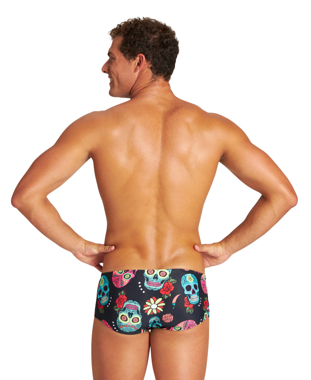 Men Crazy Skulls Carnival Low Waist Short