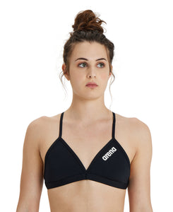 WOMEN TEAM SWIM TOP TIE BACK SOLID