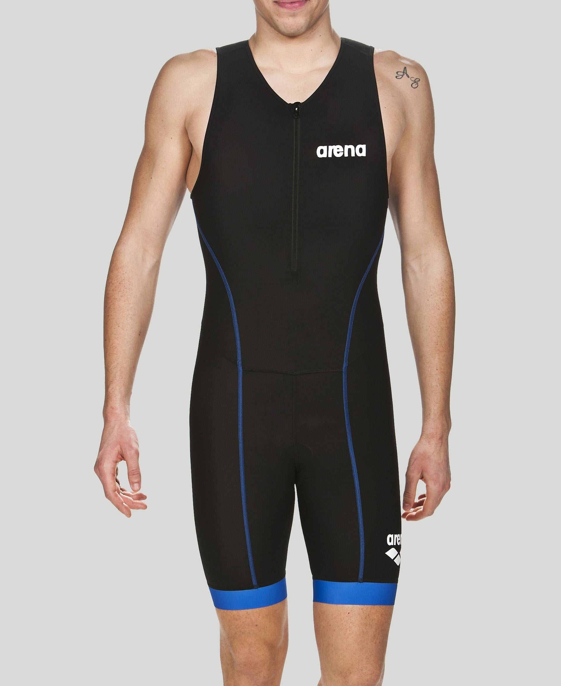 MEN TRI SUIT ST 2.0 FRONT ZIP BLACK NAVY