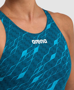 WOMEN POWERSKIN ST NEXT (LIMITED EDITION) OPEN BACK - CLEAN-SEA-BLUE - FINA APPROVED